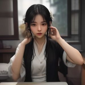专业形象的女性技术人员头像照片，坐姿端正，背景为办公环境